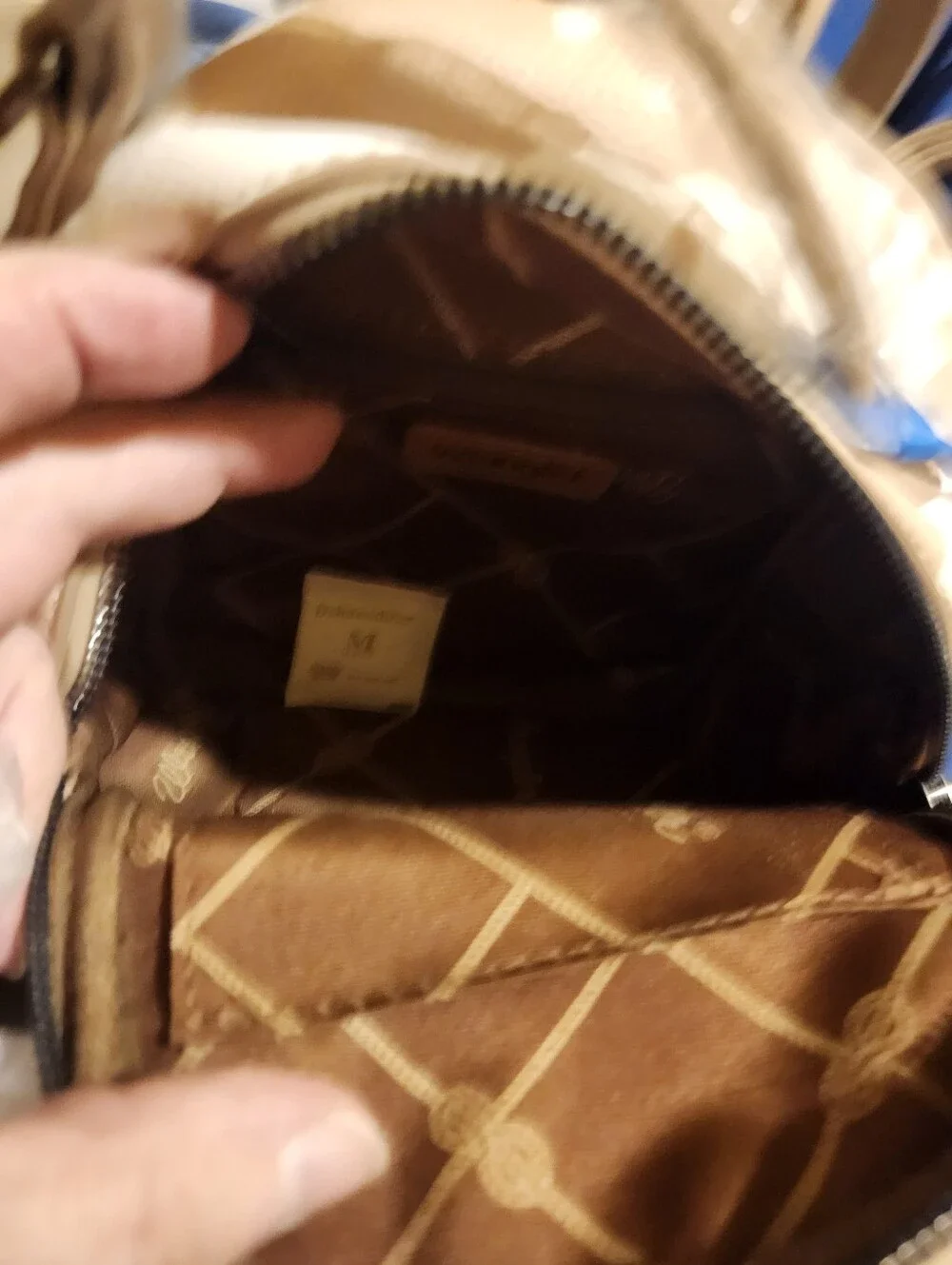 Wrangler Beige and White Cowprint Mini Backpack with Coin Pouch